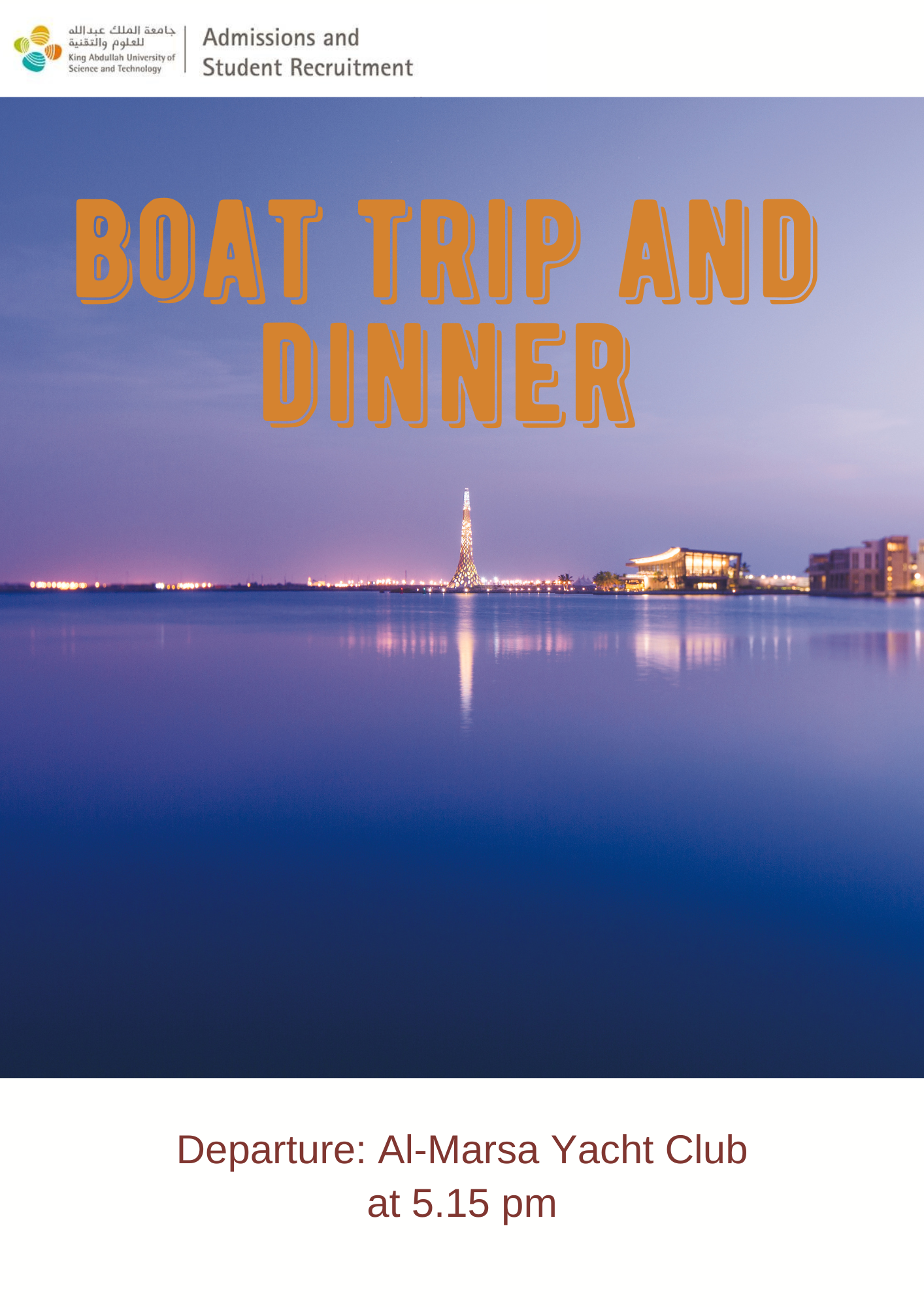 boat trip and dinner